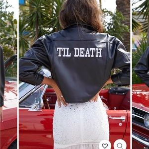 NEVER WORN 12th Tribe Til Death Faux Leather Jacket